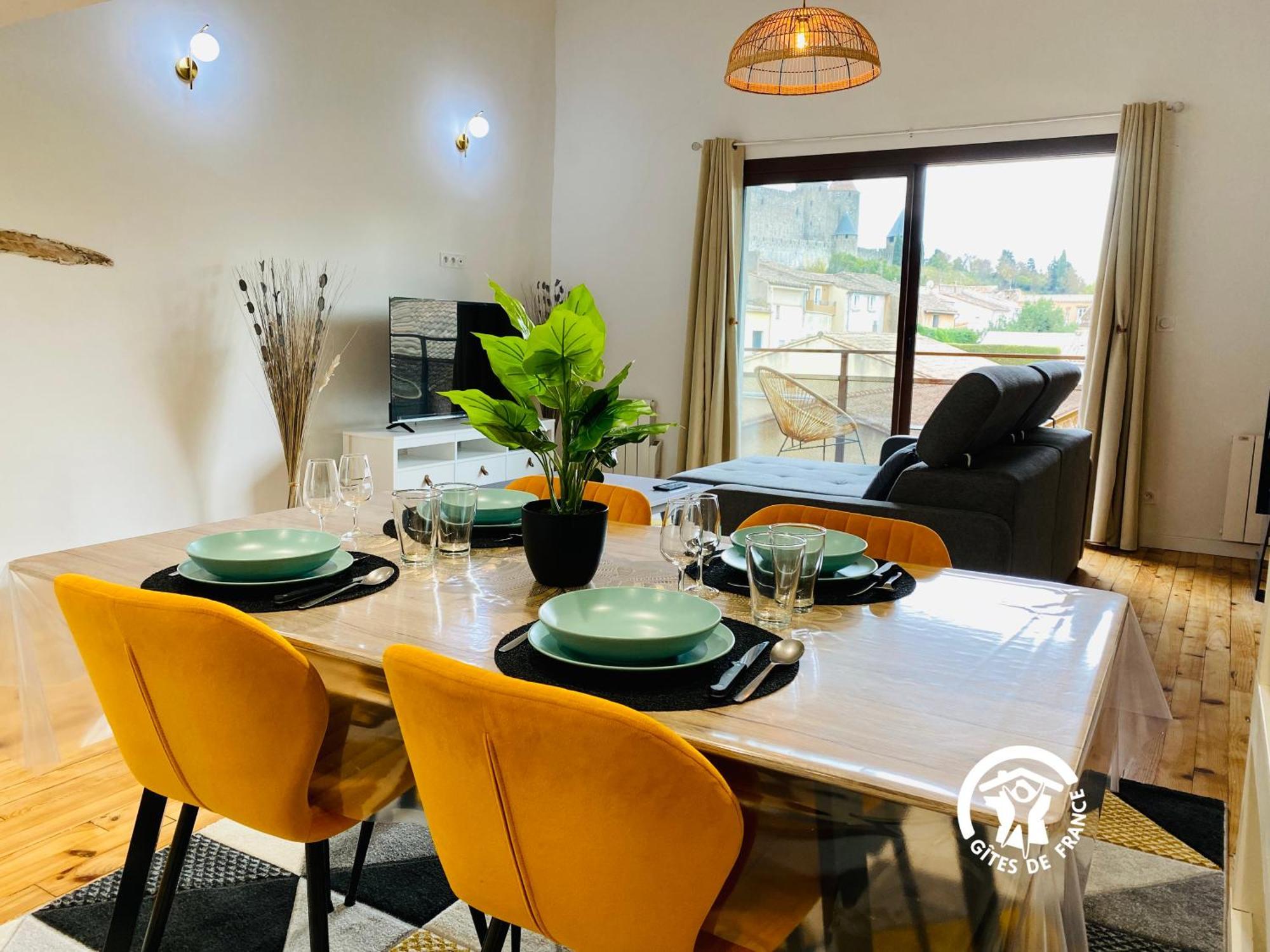 Loft Cocon Climatise - Imprenable Vue Sur Le Chateau Comtal Carcassonne Luaran gambar
