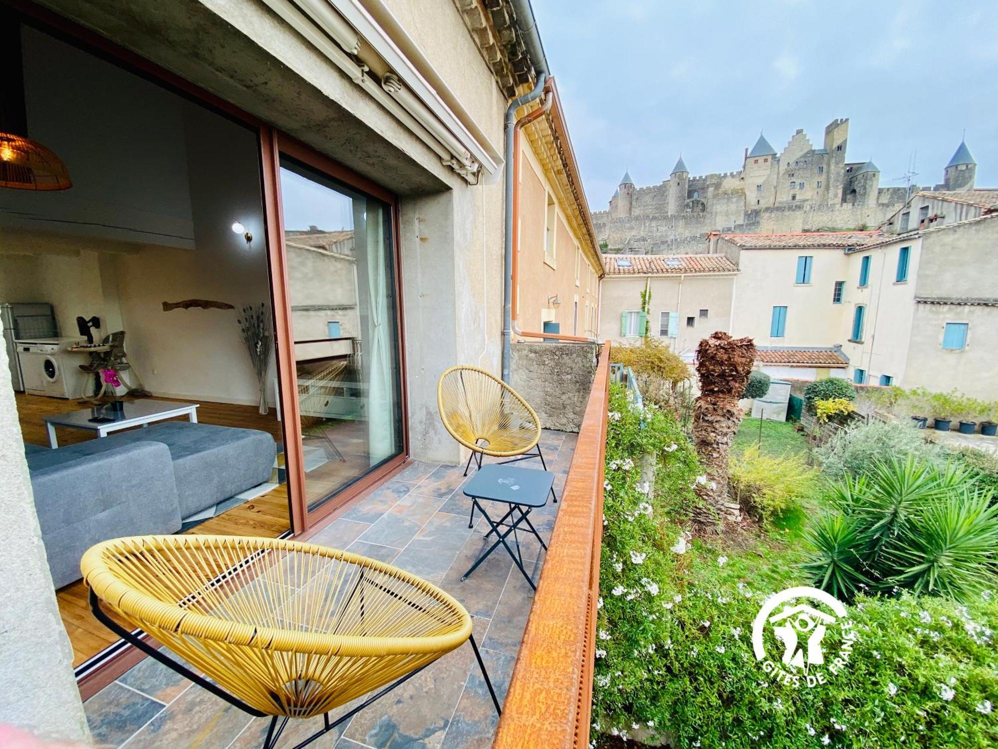 Loft Cocon Climatise - Imprenable Vue Sur Le Chateau Comtal Carcassonne Luaran gambar